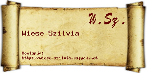 Wiese Szilvia névjegykártya