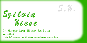 szilvia wiese business card